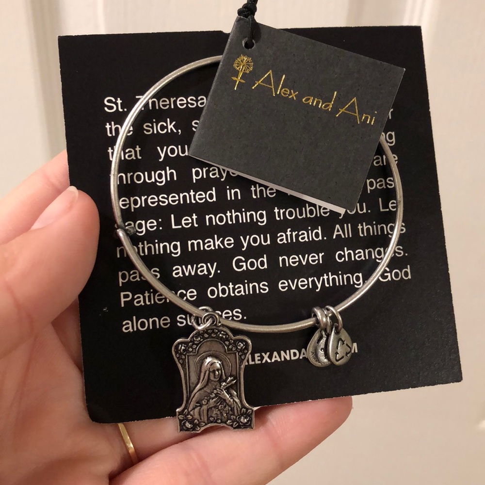 Alex and ani st. theresa bracelet